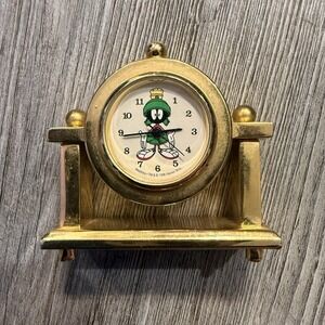Westlox Vintage 1996 Looney Tunes Marvin The Martian Mini Mantle‎ Clock